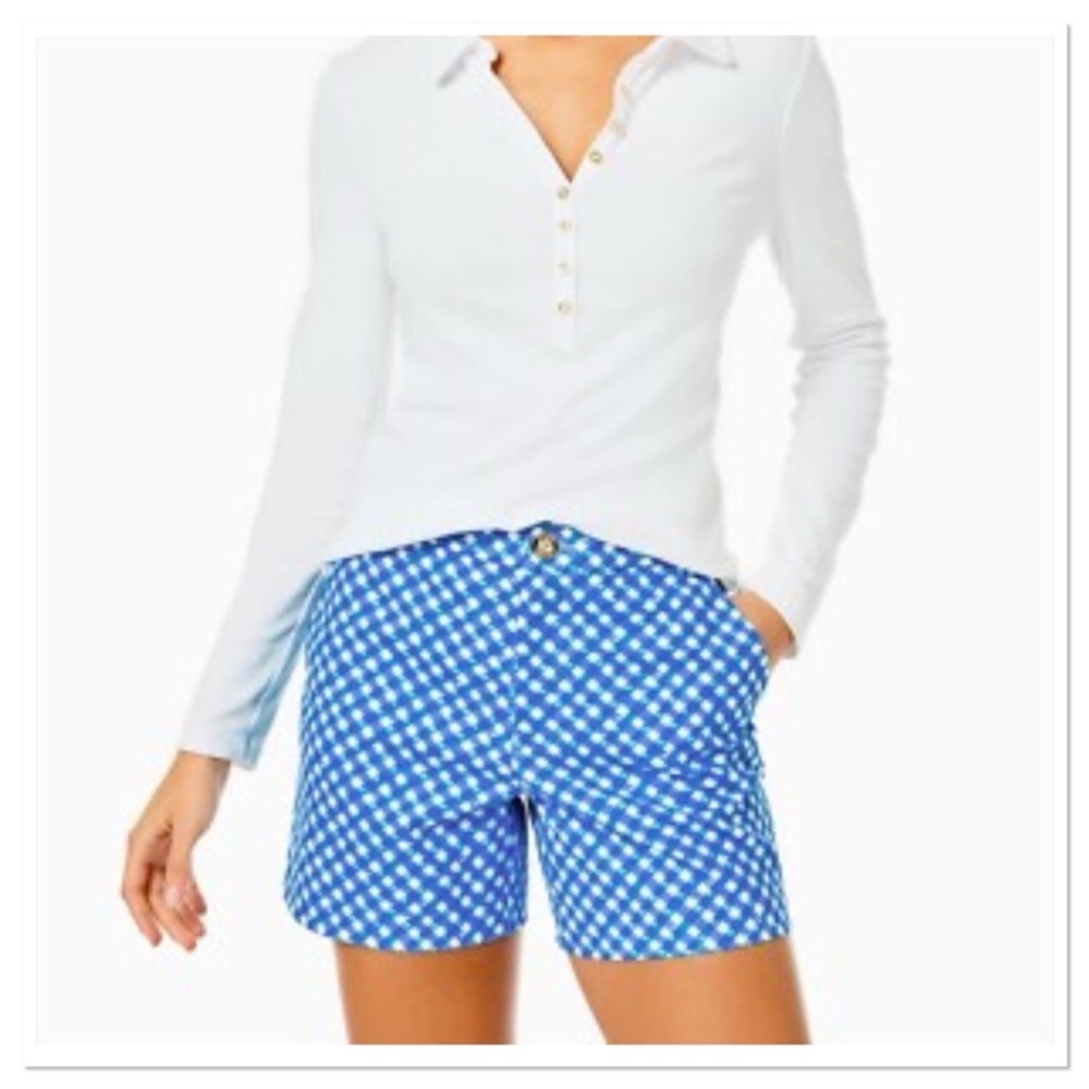 Lilly Pulitzer | Shorts Size 12 Ocean Trail Blue Gingham